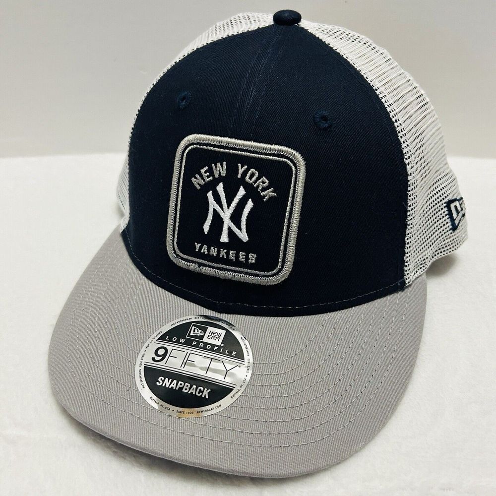 New Era New York Yankees Squared Low Profile 9FIFTY Snapback Hat Adjustable Blue